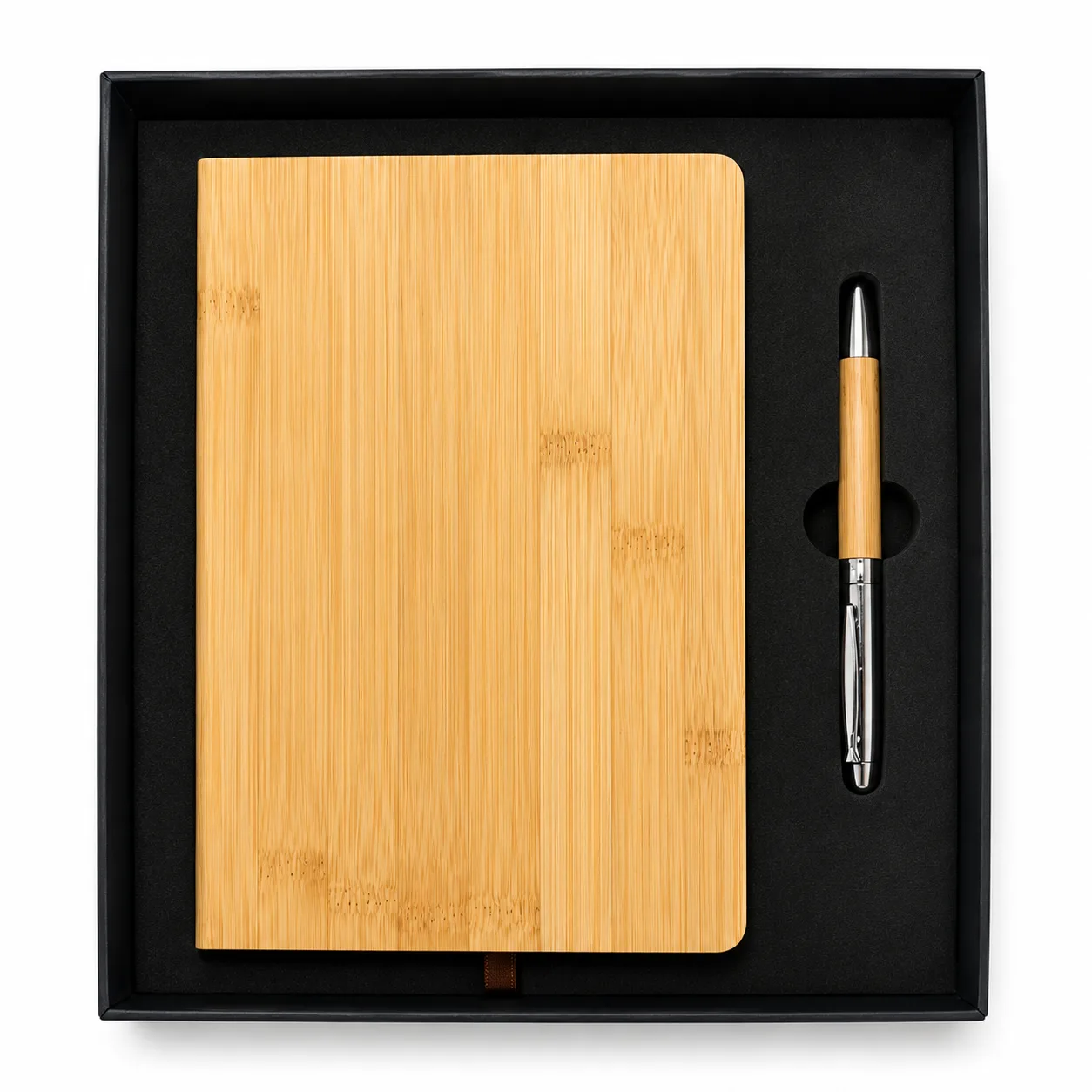 Set de Libreta + Lapicero Estilo Madera