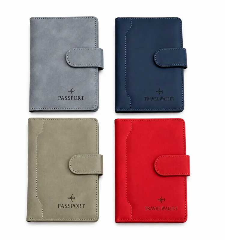 Portapasaporte con Broche Tipo Gamusa
