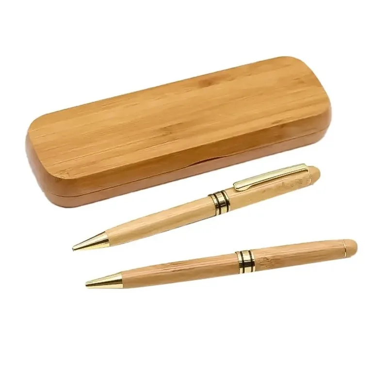 Set de 2 Lapiceros + Estuche de Madera