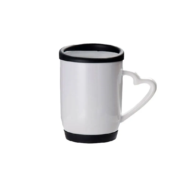 Taza Blanca + Tapa de Silicon